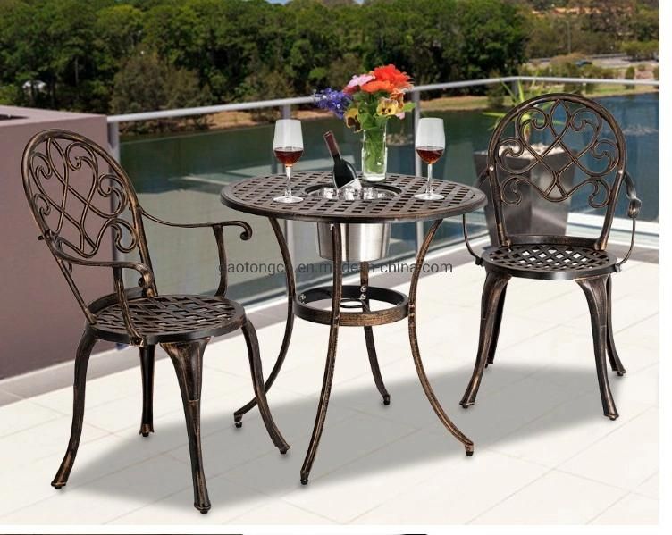 Oval Garden Dining Table Cast Aluminium Patio Dining Table Furniture Sets