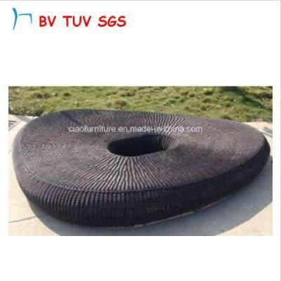 Black Wicker Garden Furniture Outdoor Rattan Daybed