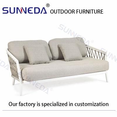 Customization Patio Garden Sofa Set Outdoor Woven Rope Small Chair Sofa Garden Outdoor Furniture