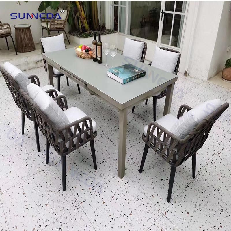 Outdoor Dining Set with High Quality Aluminum Frame Chiars