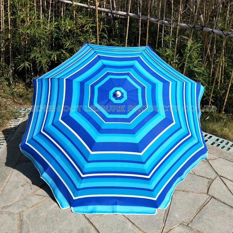 Quality Outdoor Beach Umbrella with Elegent Blue Stripe (OCT-BUAPU04)