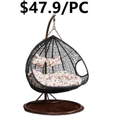 Balcony Courtyard Maple Leaf Egg Rocking Hanging Wicker Swing Chair