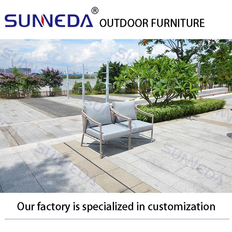 Outdoor Furniture Home Garden Sets Rattan Patio Aluminum Chair with Table