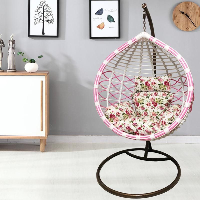 Fashion Rattan Wicker Double Seat Hanging Egg Patio Swing Chair