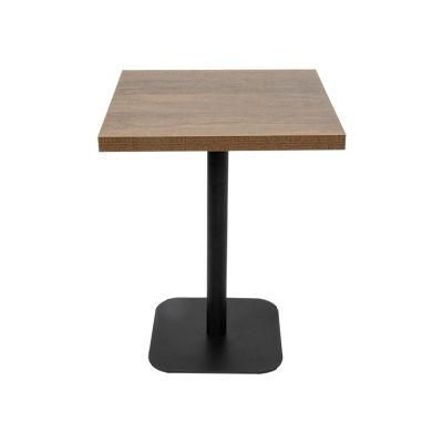 Antique Industrial Modern Vintage Square Hotel Fast Food Cafe Cheap Long Bar Counter Wood Round Wooden Hot Pot Restaurant Table