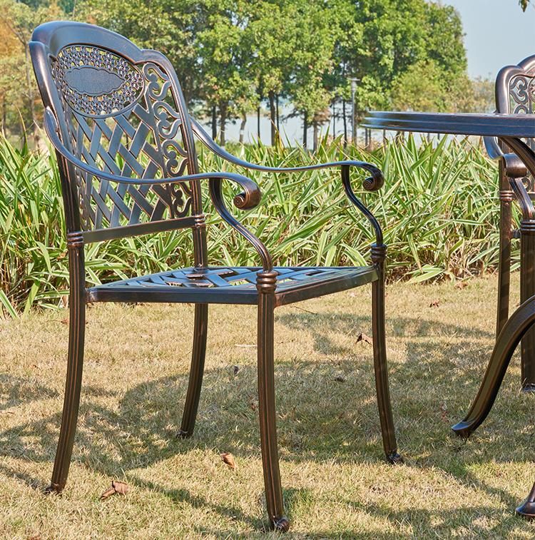 Nwe Style Luxury Outdoor Metal Furniture Garden Table and Chair Sets for Restaurant