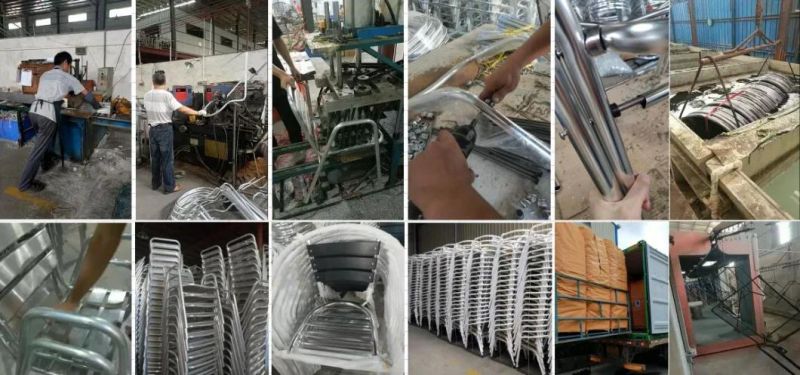 Whole Sale Cheap Stainless Steel Aluminum Outdoor Bar Bistro Cafe Logo Customize Round Table