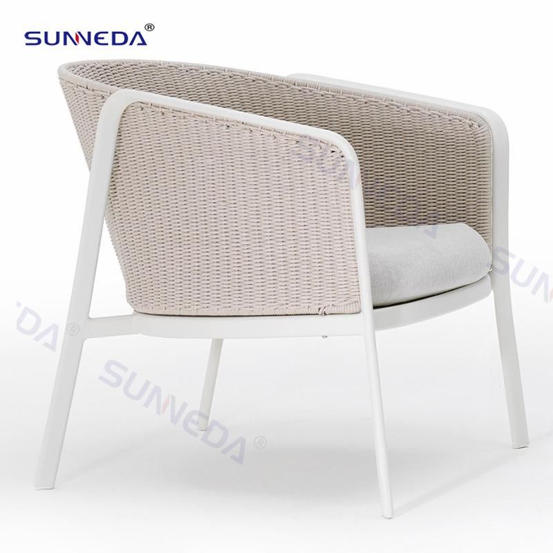 Hot Sale Dining Set Rope Commercial Outdoor Dining Chair Table Furniture