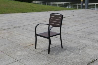 Outdoor Aluminum Patio Plastic Wood Outdoor Table Set Picnic Garden Furniture