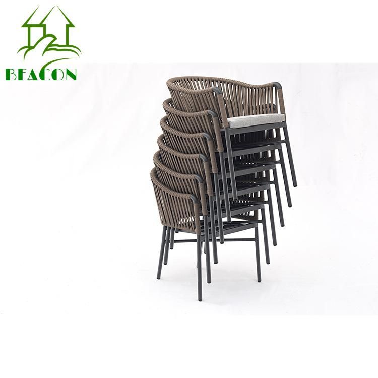 Aluminum Garden Rope Woven Chair Outdoor Handwoven Chair
