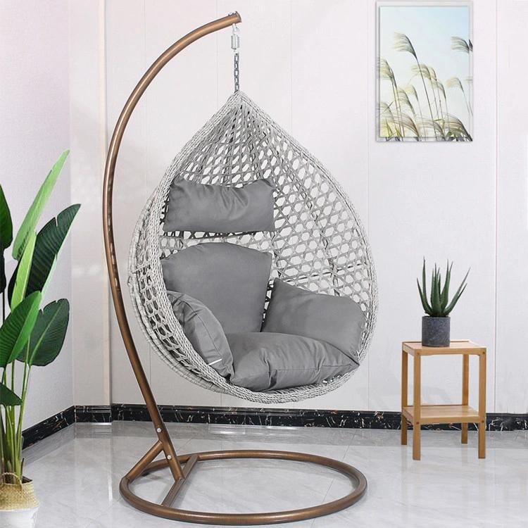 Outdoor Garden Hanging Warter Dropped Wicker Headrest Leisure Swing Chair