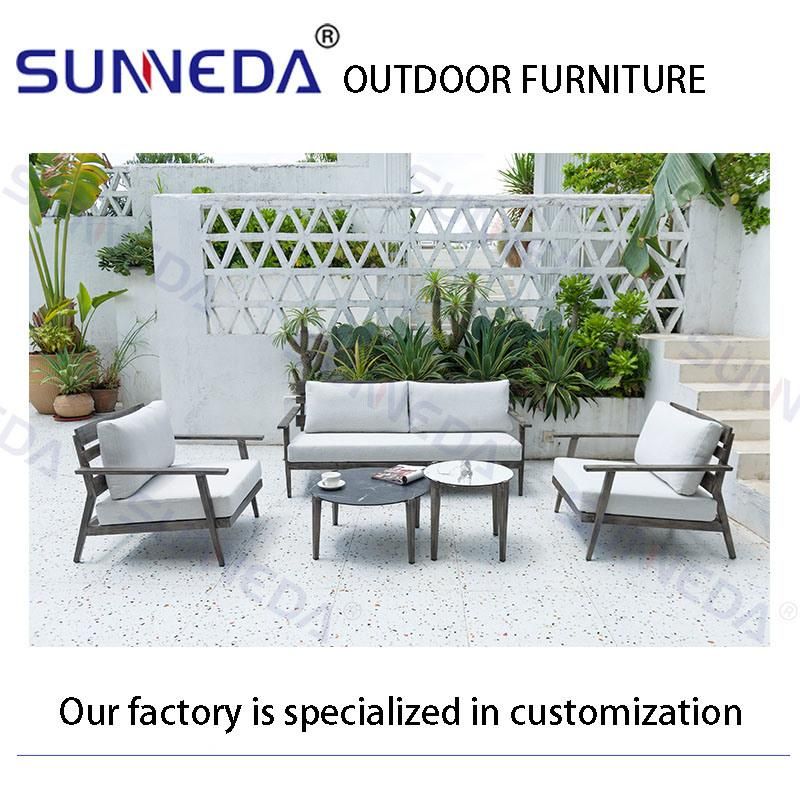 Outdoor Pool Garden Gazebo Wood Frame Outdoor Sofa Furniture