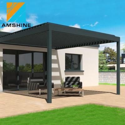Waterproof Deck Cover Motorized Gazebo Louver Roof System Modern Aluminum Pergola Shade Roof for Outdoor