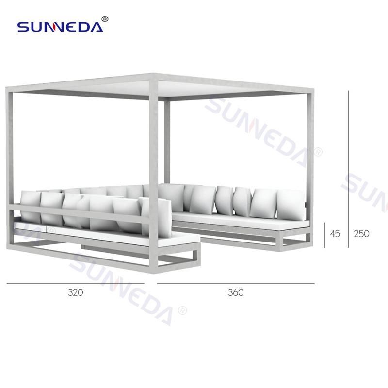 Morden Creative Design Fabric Poolside Beach Sunbed Hotel Furniture Beach Outdoor Daybed