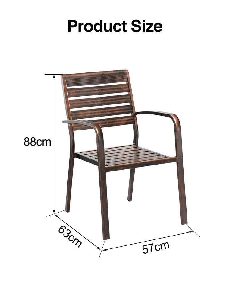 Good Quality Modern Oudoor Cafe Dining Aluminum Chair