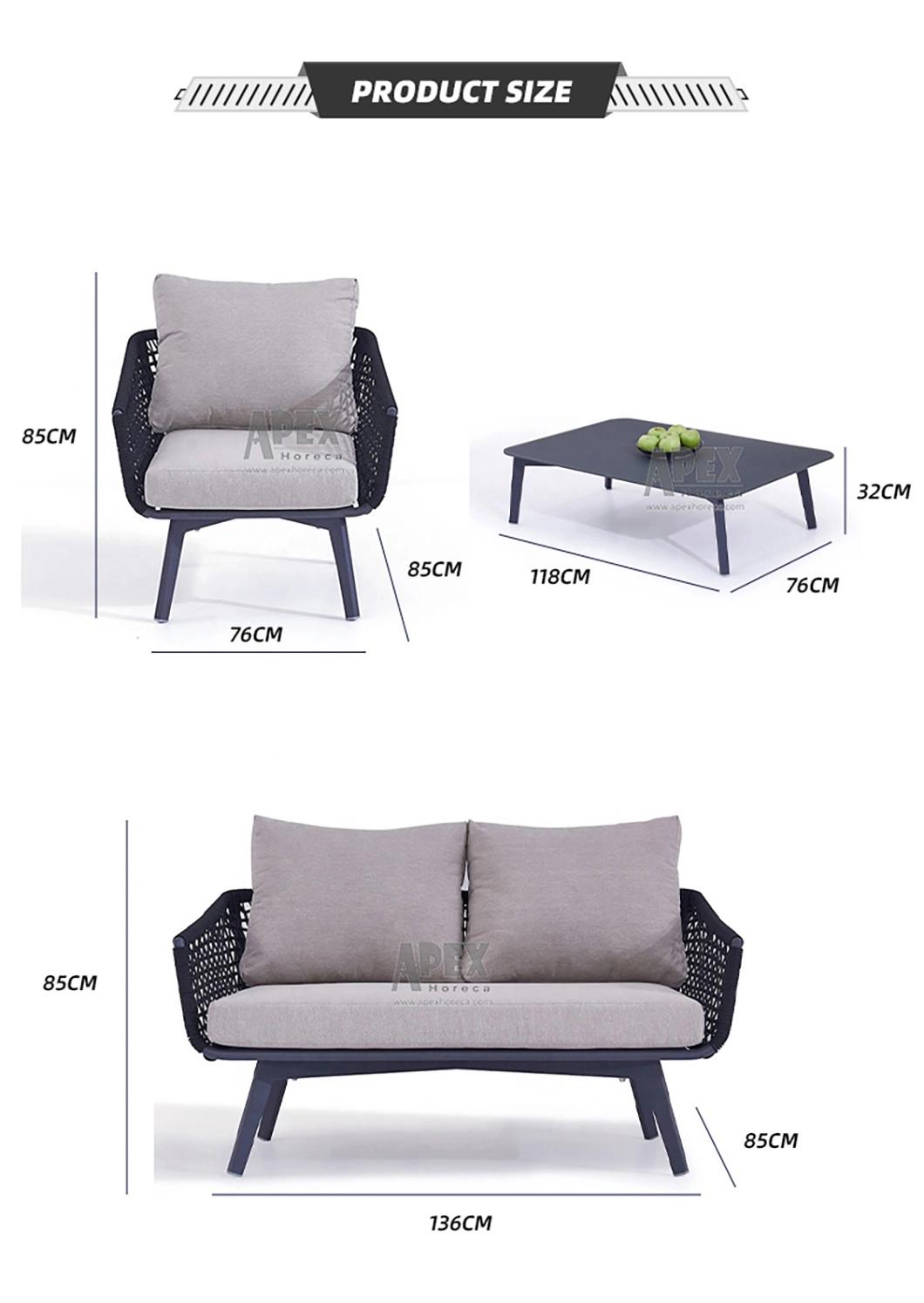 Factory Price Wholesale Aluminum Outdoor Garden Furniture Set Patio Sofa