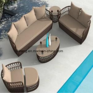 New Design Outdoor Rattan Patio Furniture with Ottoman &amp; Side Table (YT1055)