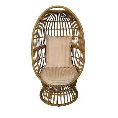 Outdoor Patio Furniture Rattan Swing Chair Wicker Chair with Soft Cushion