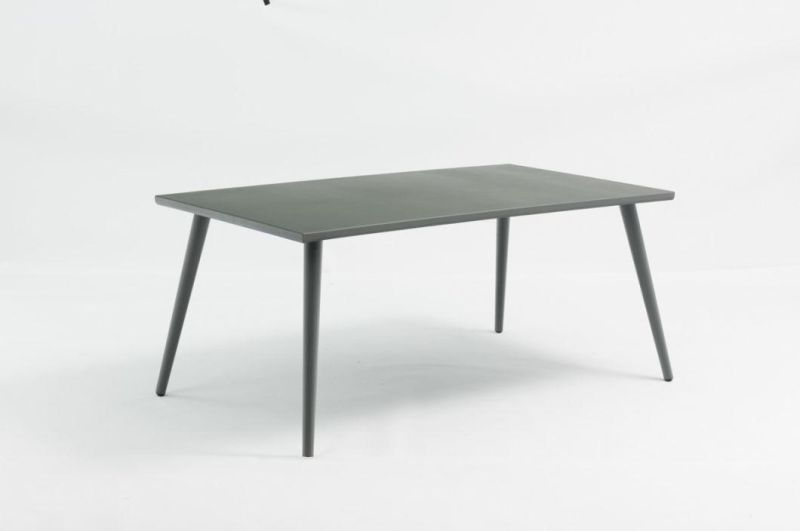 Powder Coated Black Aluminum Rectangle Table