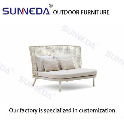 Sunneda Waterproof Cushion Aluminum Frame Woven Rope Outdoor Garden Patio Sofa
