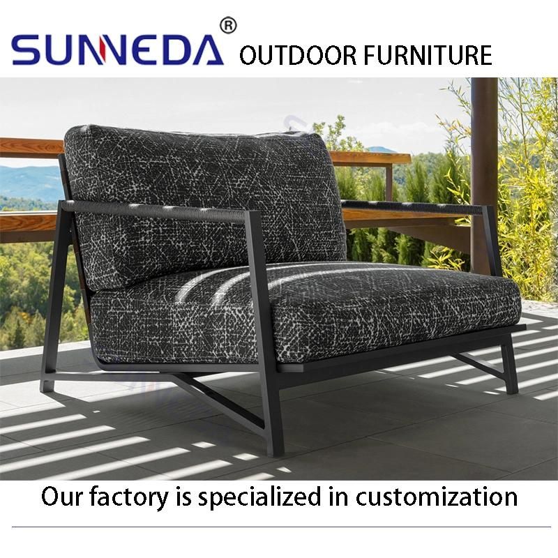 Aluminium Alloy Frame Fabric Cushion Leisure Waterproof Outdoor Sofa Furniture