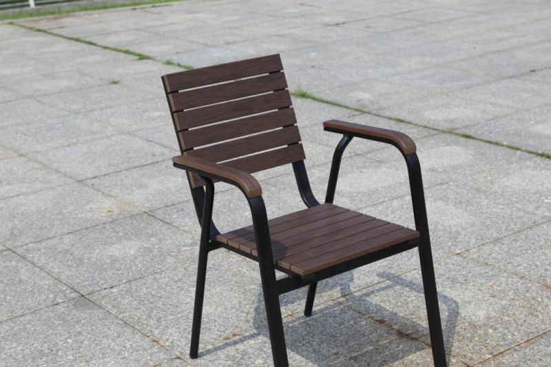 Outdoor Aluminum Patio Plastic Wood Outdoor Table Set Picnic Garden Furniture