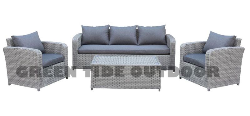 Outdoor Garden Leisure Patio Furniture Rattan Sofa Set 4PCS