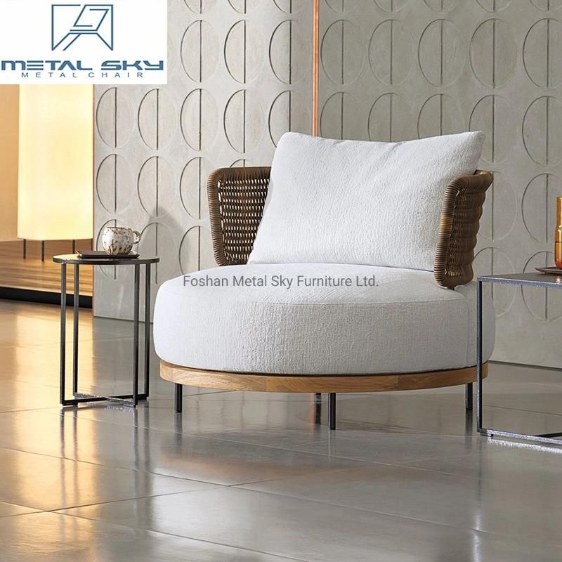 Aluminum Teak Garden Hotel Villa Patio Combination Rattan Outdoor Sofa