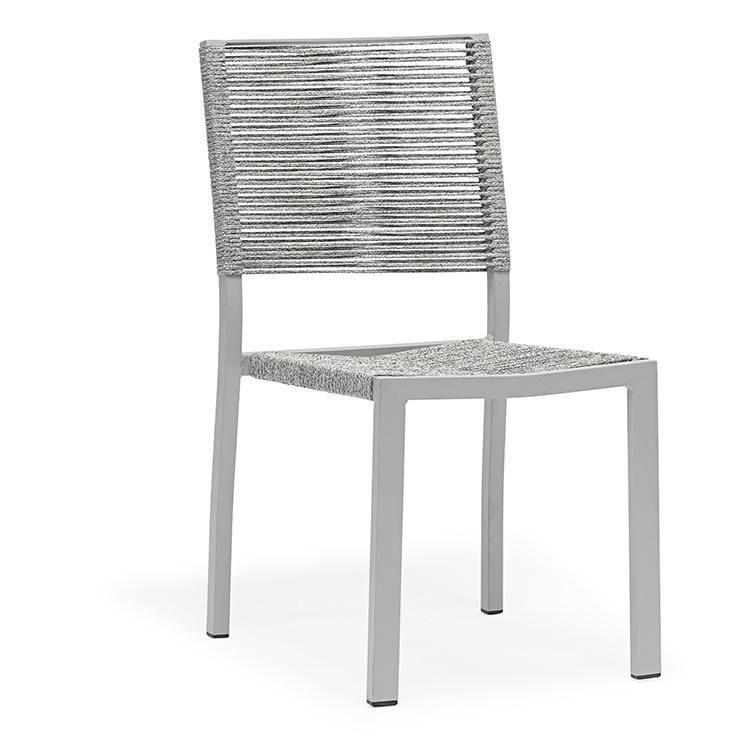 All Weather Resistant Veranda Outdoor Metal French Bistro Chair White for Balconys