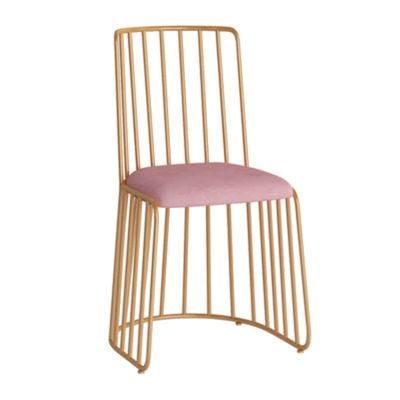 French Restaurant Outdoor Furiture Chaise Nordic Gold Metal Garden Chairs