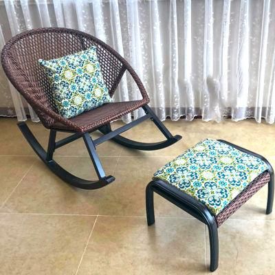 Patio Garden Unfold Swing Rocking Rattan Chair