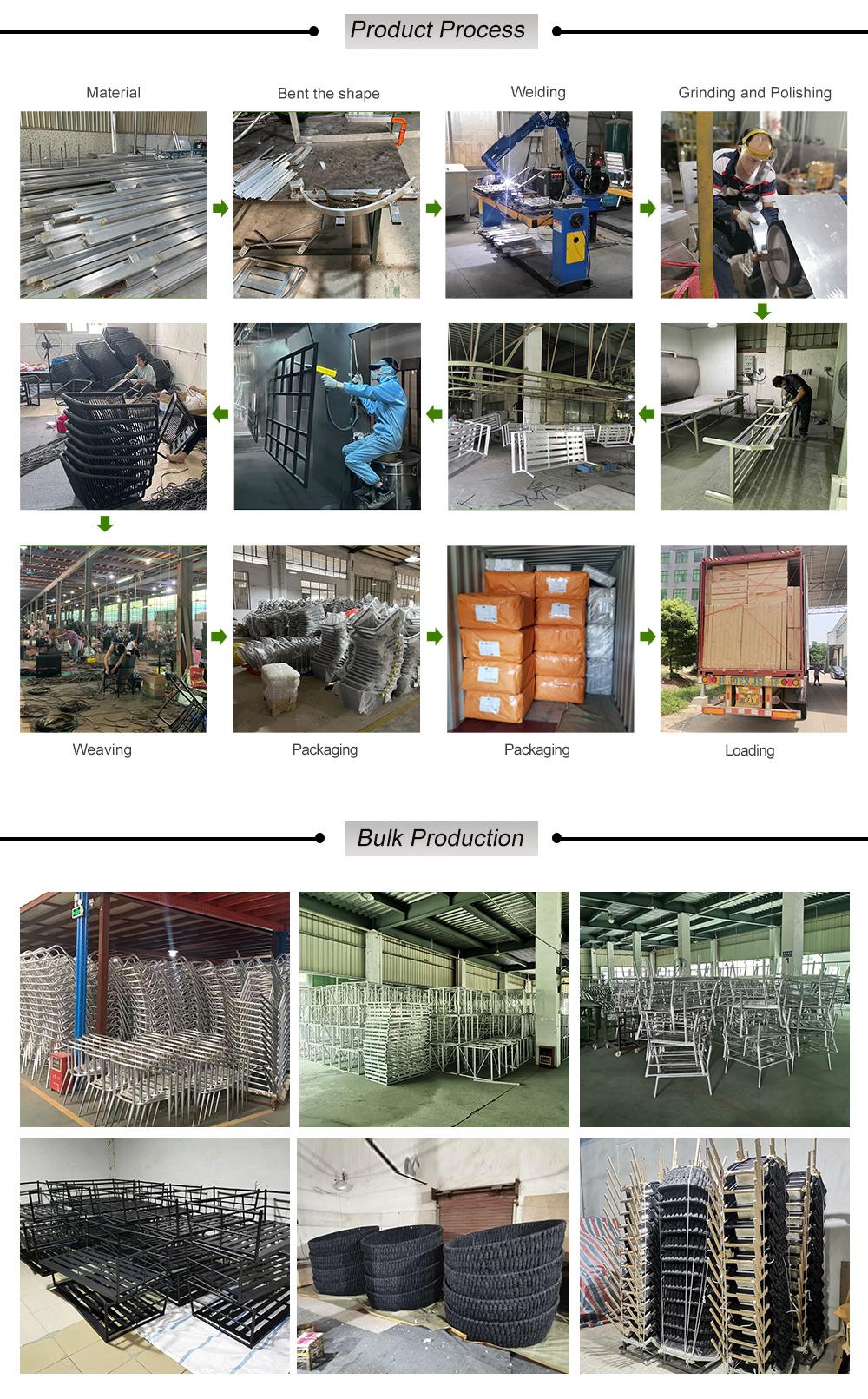 Aluminium PE Rattan Weaving Patio Garden Outdoor Dining Furniture