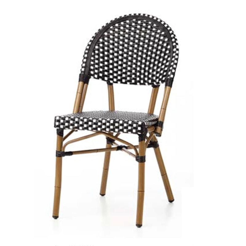 New Style French Bistro Rattan Chairs Stackable Furniture Restaurant Chairs