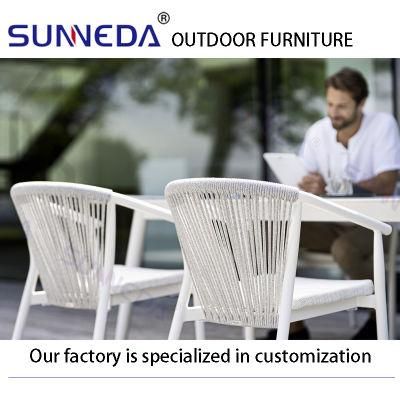 Garden Presentable Outdoor Courtyard UV Aluminum Simple Stackable Chair