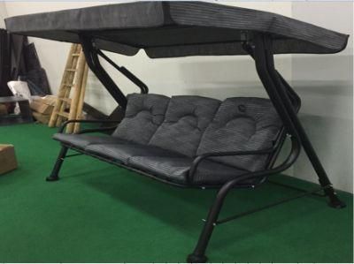Luxury Textilene Three-Side Bend Swing with Pillow