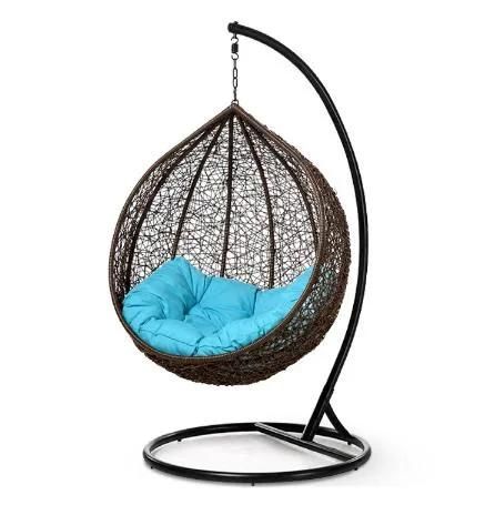 Water Drop Shaped Swing Chair Wicker Hanging Chair