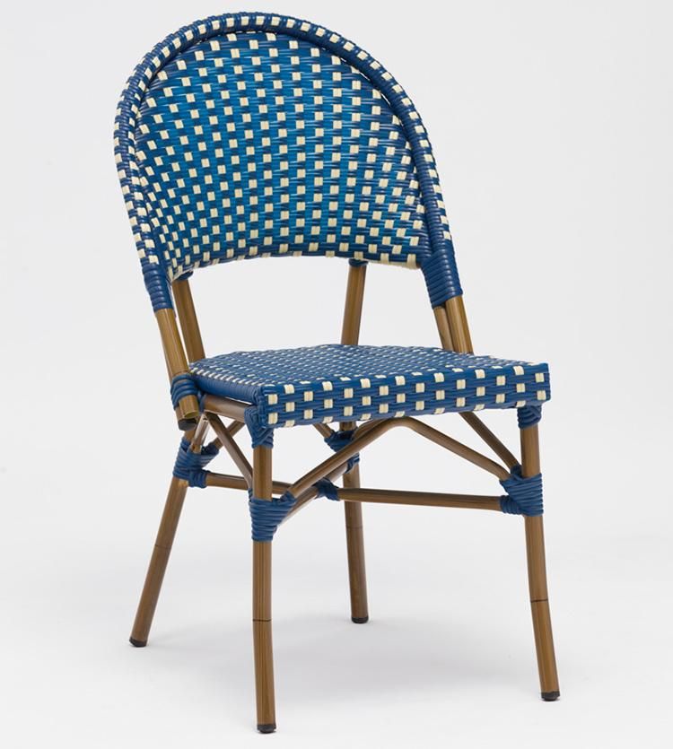 Exquisit Weaving Wooden Finish Rattan Outdoor Cane Chair Bistro French
