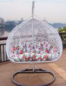 Outdoor Garden Rattan Wicker Furniture Hanging Loveseat Swing Chair