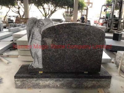 Custom Design American Style Granite Statue Tombstone
