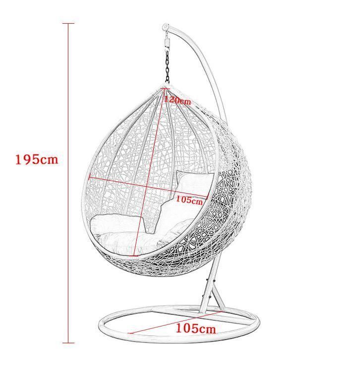 Colorful Outdoor Garden Indoor Patio Rattan Egg Hanging Swing Chair