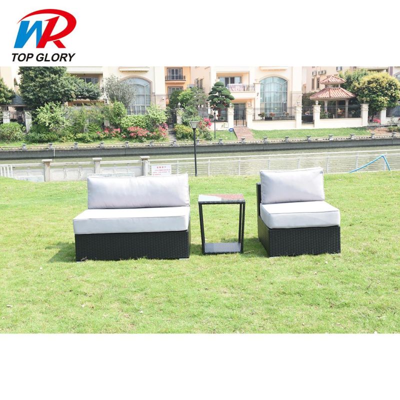 Patio Garden Modern Daybed Outdoor Sofa Set Rattan Furniture