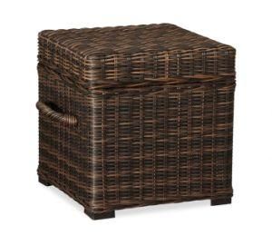 Aluminum Garden Rattan Wicker Side Table Stock Box