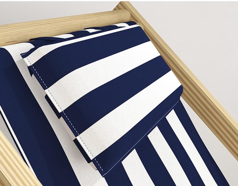 Foldable Furniture Solid Wood Canvas Folding Beach Outdoor Sling Chair