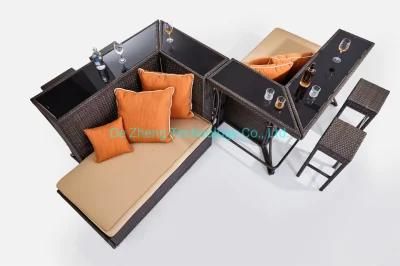 4 Seater Modern Pub Design Metal Aluminum Patio Furniture Outdoor Bar Table Set