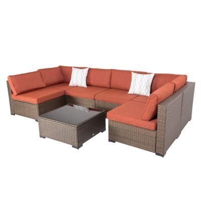 Outdoor Furniture Sofa and Dining Table Set Garden Set PE Rattan Wicker