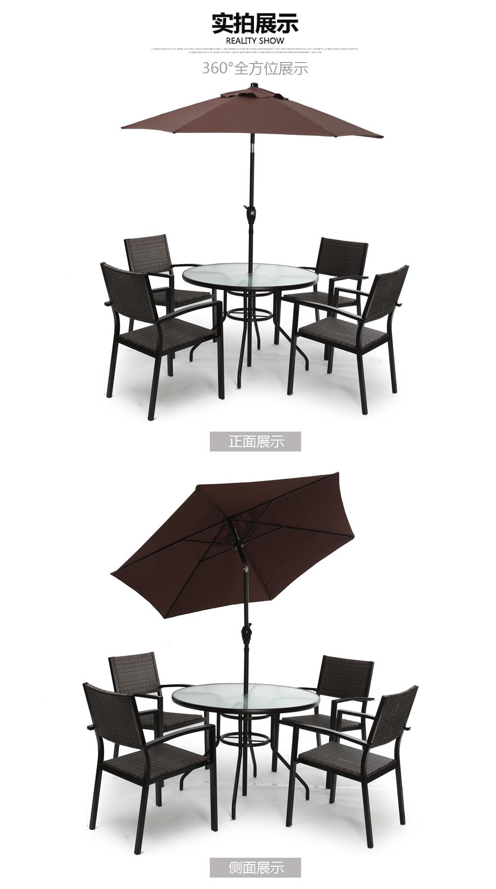Factory Price Outdoor Garden Furniture Sets with Dining Chair Round Table for 5 PCS Set Customizable