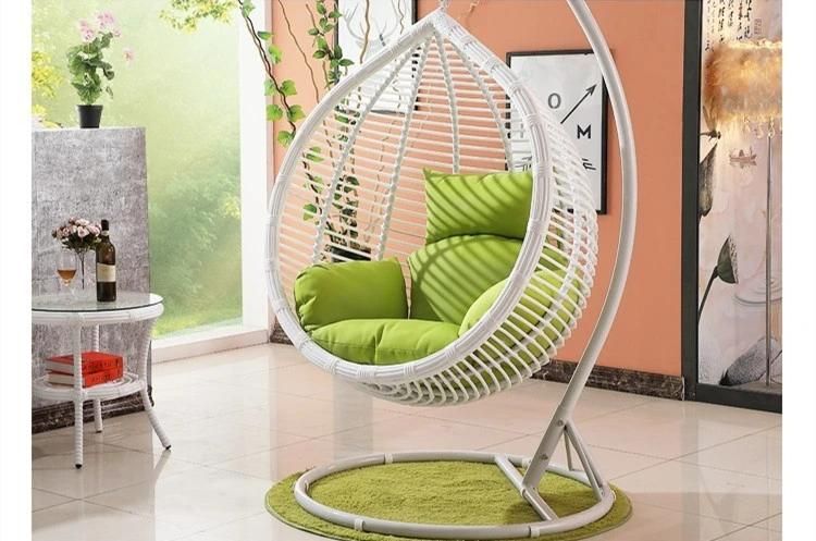 Modern Wicker Handmade Rattan Leisure Customized Garden Metal Swing Chair