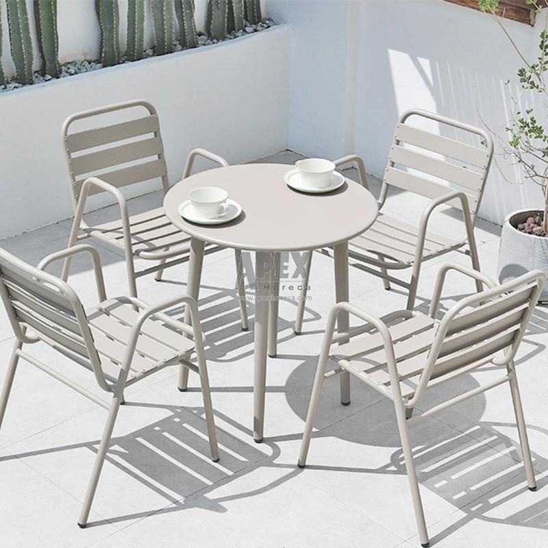 Outdoor Aluminum Dining Stackable Hotel Restaurant Chair