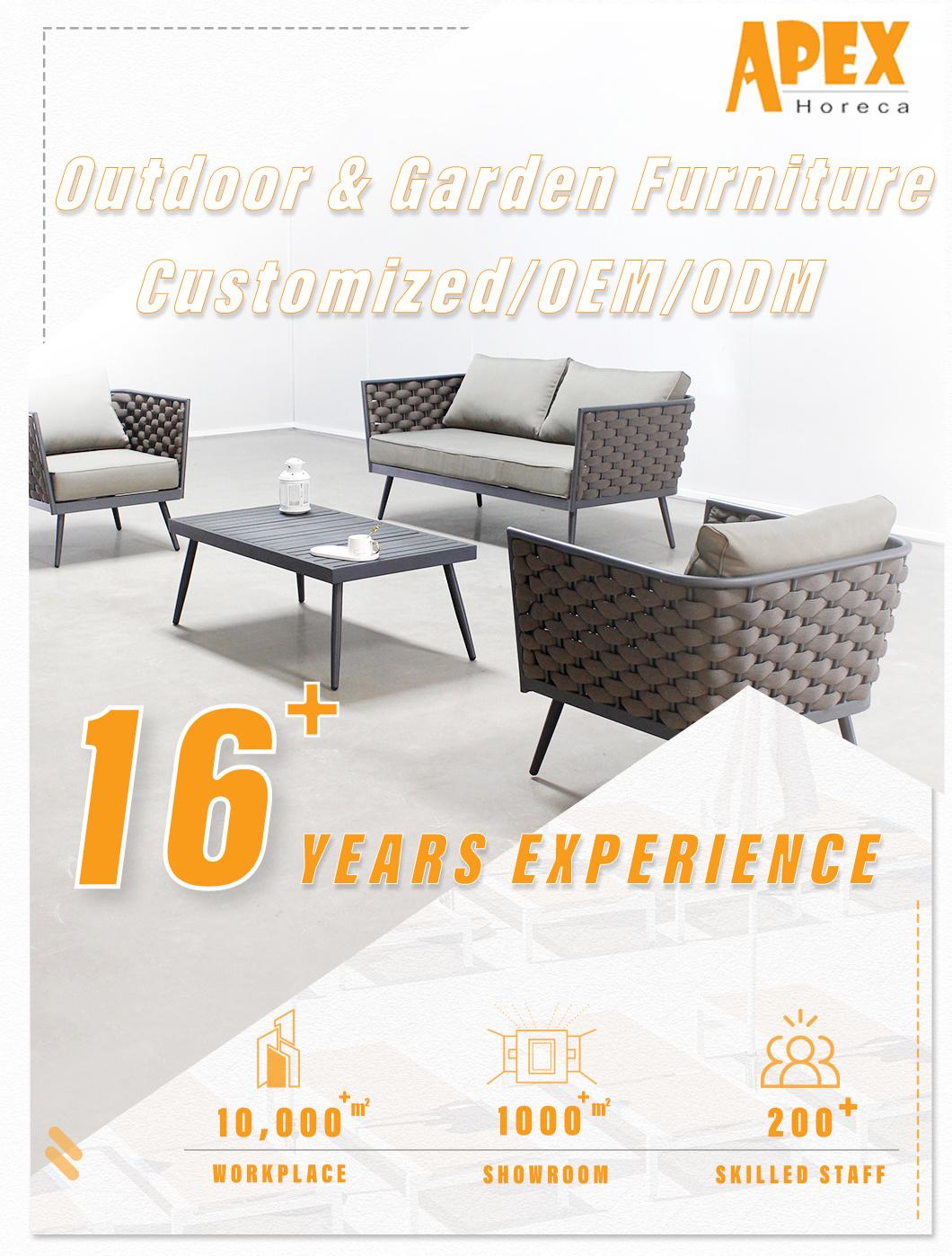 Outdoor Garden Luxury Wooden Teak Lounger Waterproof Sofa Set
