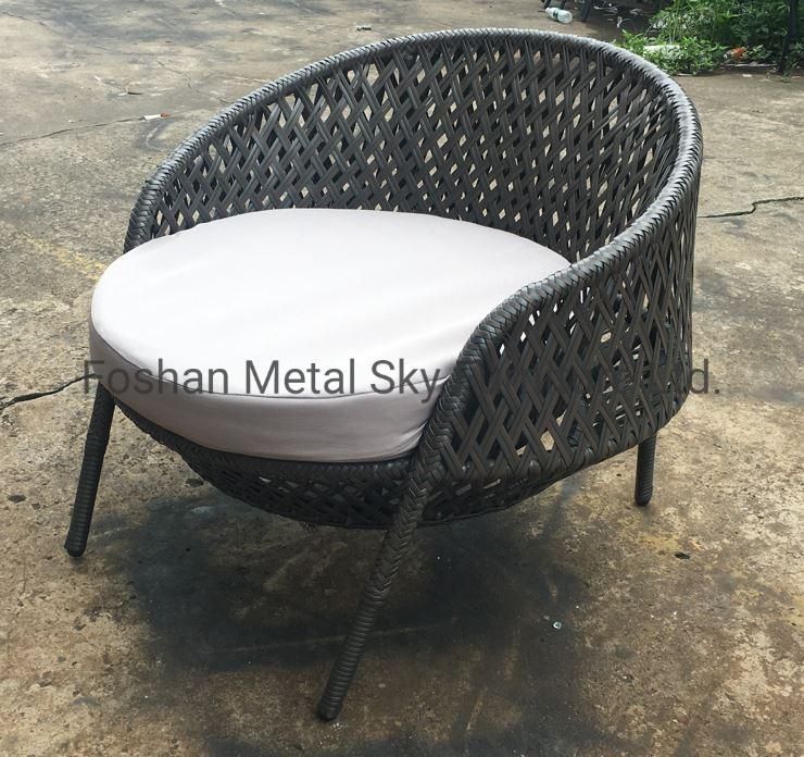 Outdoor Aluminum Wicker Rope Garden Hotel Villa Patio Rattan Sofa